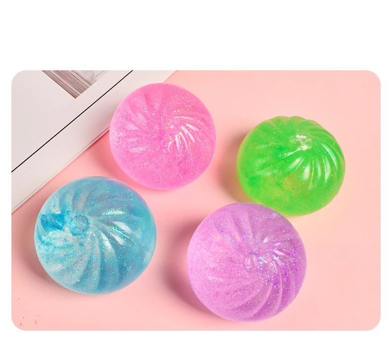2024 Squishy Funny Maltose Syrup Stress Balls Gold Flour Buns Dumplings Pinched Squeezed Fingertip Toys Antistress Kids Toy Gift