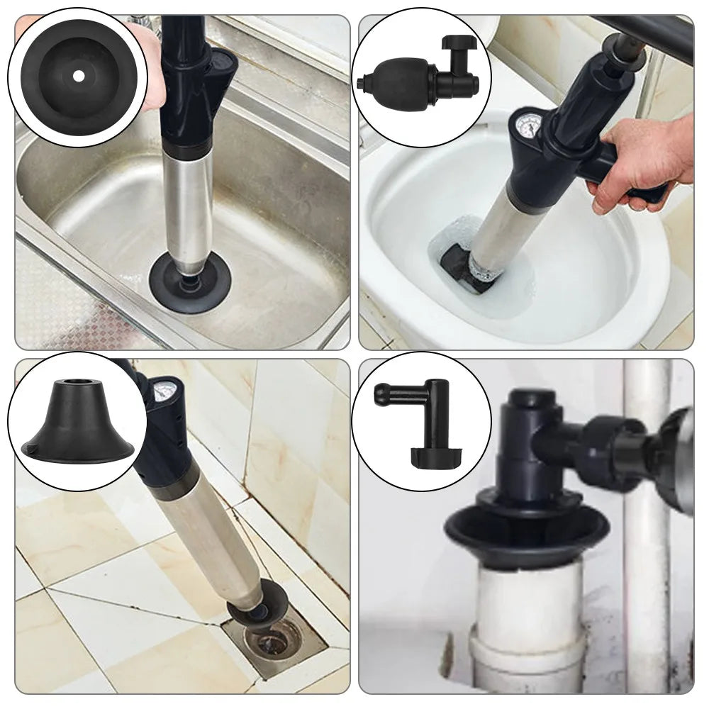 Toilet Unclogger Can Instantly Clear The Sewer Block The Toilet And Create A Universal Kitchen Floors Drain With Air Pressure