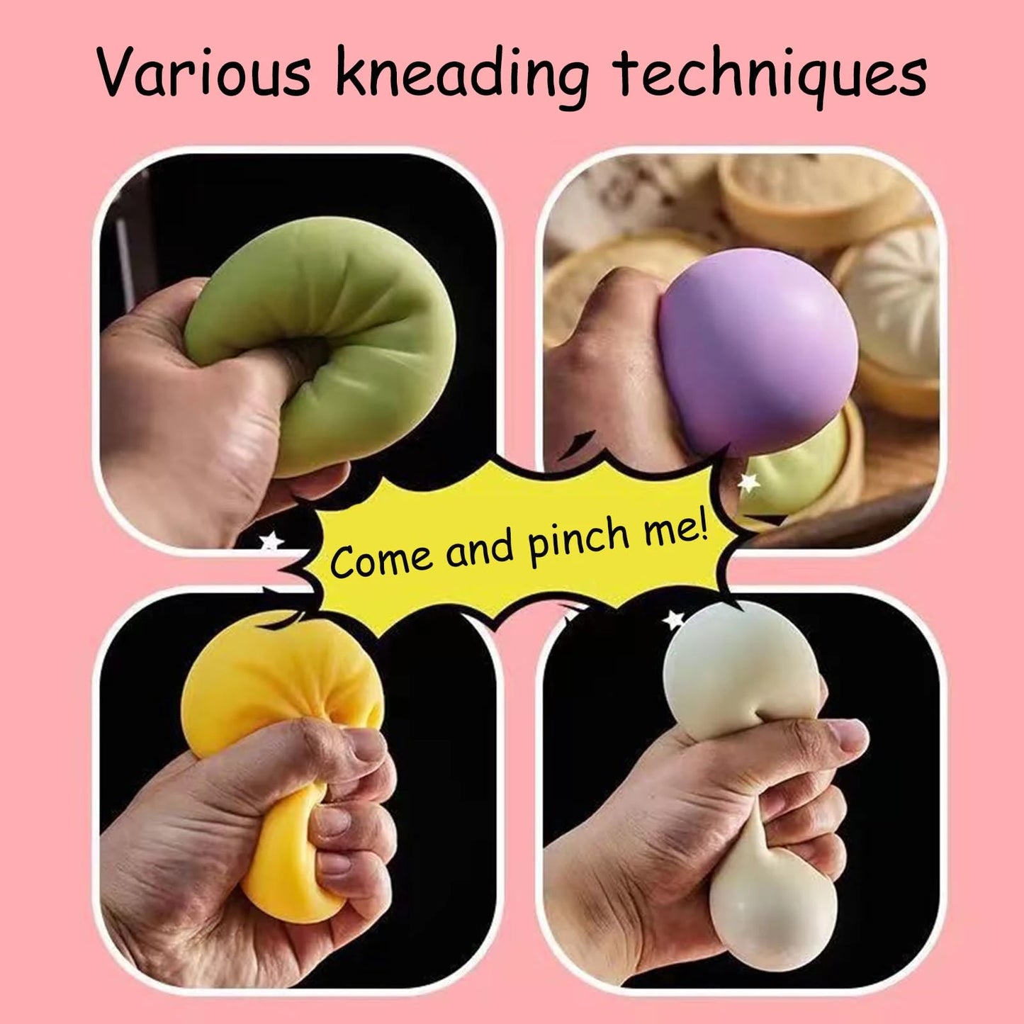 Squishy Bun Steamer Stress Relief Squishy Party Favor Soft Bun Squishy Kids Cute Steamer Stress Reliever Decompression Toy