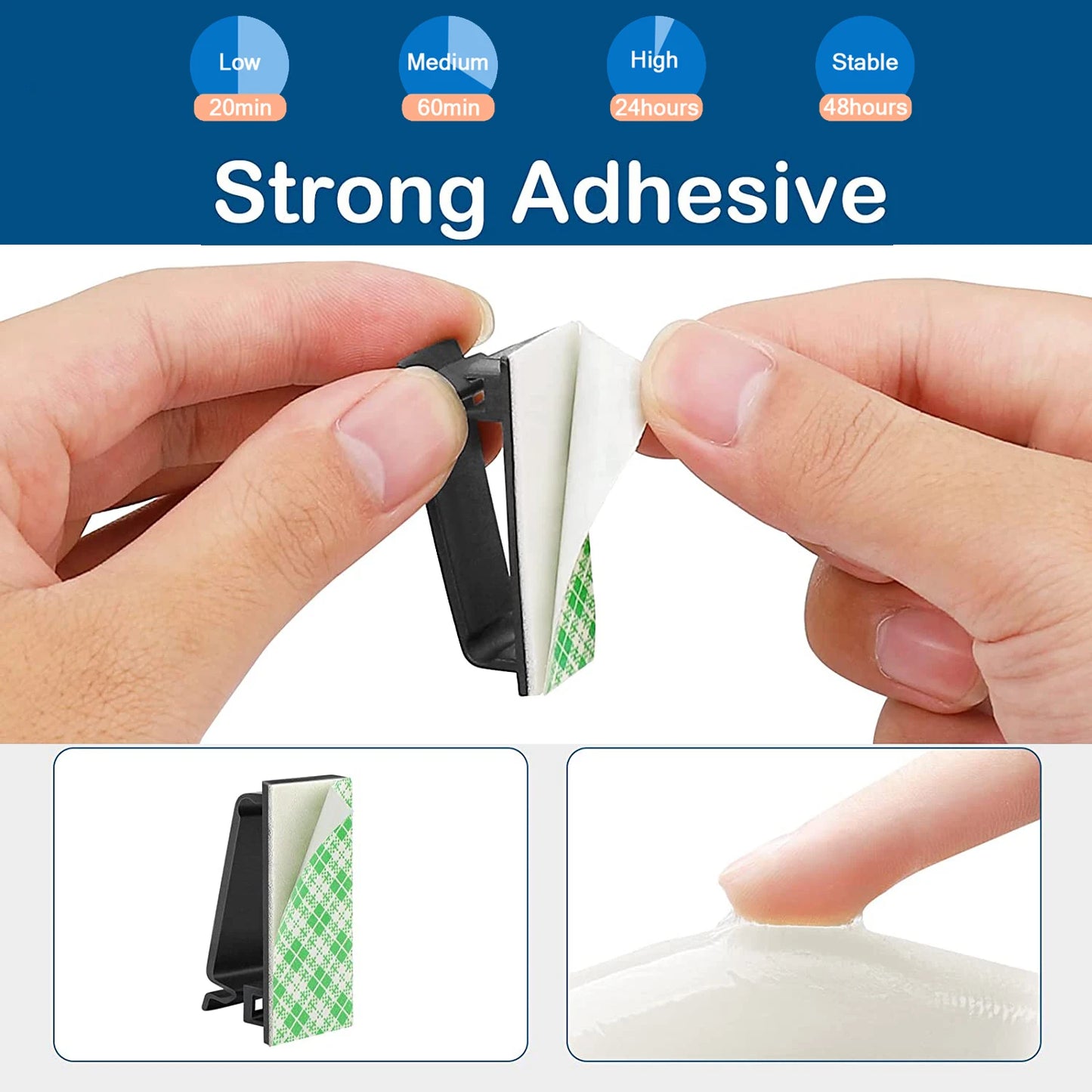 5/10Pcs Cable Clips Self Adhesive Cable Management Clips Cord Organizer Wire Clips Cord Holder for Appliances PC Home Office