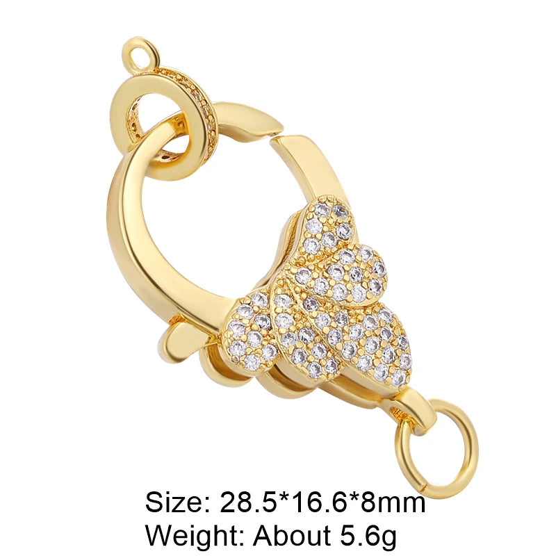 Juya 18K Real Gold Plated Lock Clasps Supplies