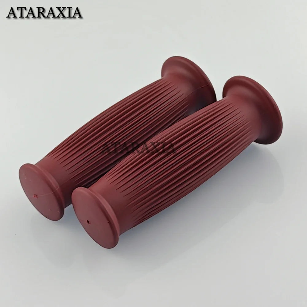 Universal 7/8" 22mm 24mm Retro Motorcycle Hand Grips Non-slip Rubber Handlebar Grips for Moto Scooter Motocross Motorbike Grips