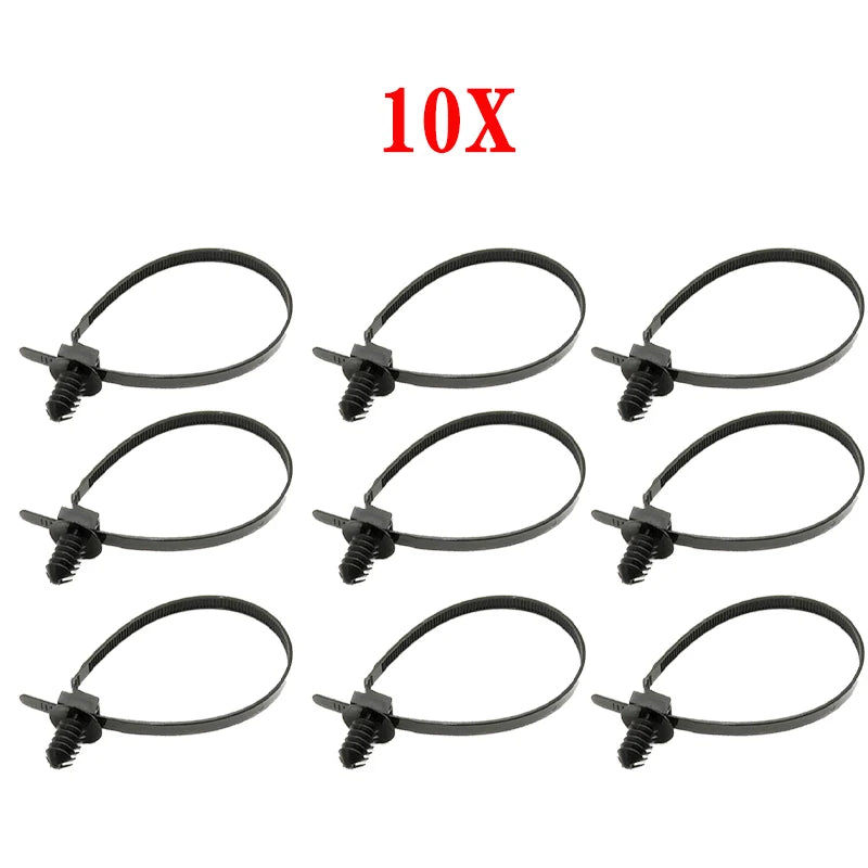 10pcs Wire Harness Fastener Clamp Clips Cable Ties Management Organizers For Car Corrugated Pipe Car-styling