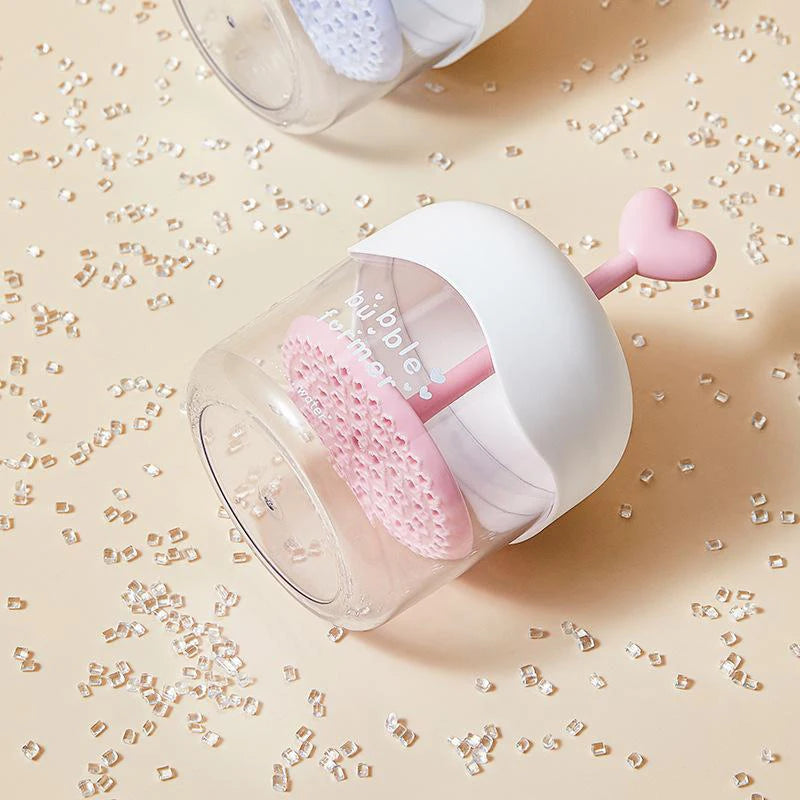 Portable Face Cleanser Shower Bath Shampoo Gel Foam Maker Bubble Press Foamer Device Cleansing Foaming Cup Make Up Removal Tool