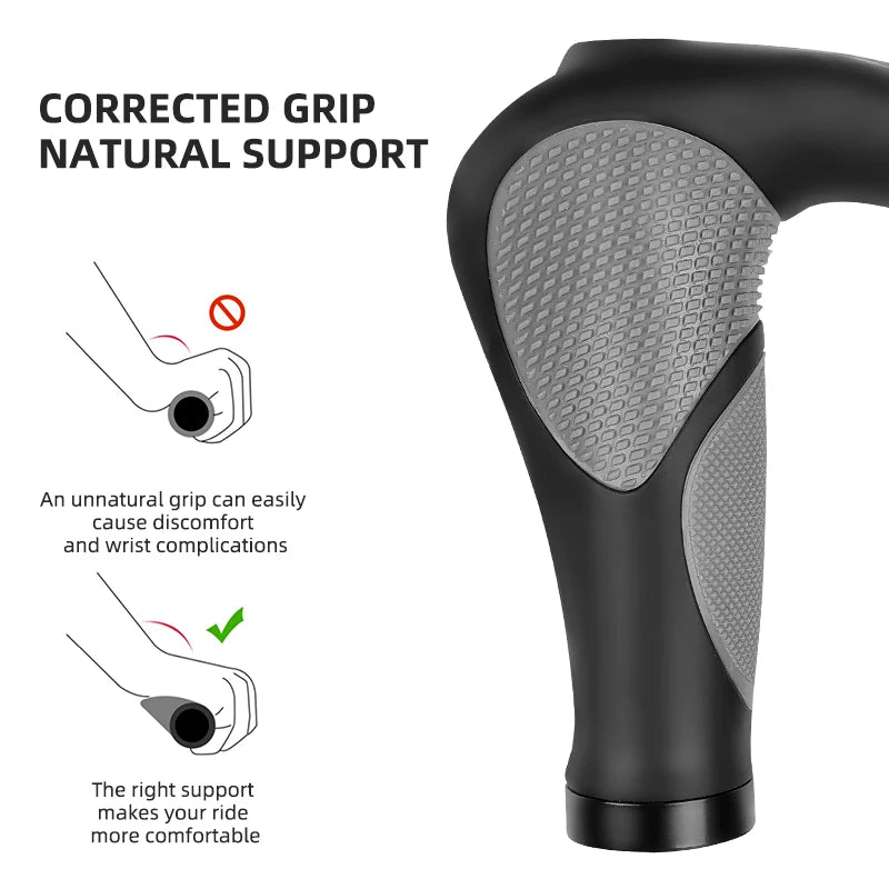 Shockproof Bike Handlebar Grips Anti-slip Mountain Bike Grips Comfortable Ergonomic Road Bicycle Handlebar Grip Bike Accessories