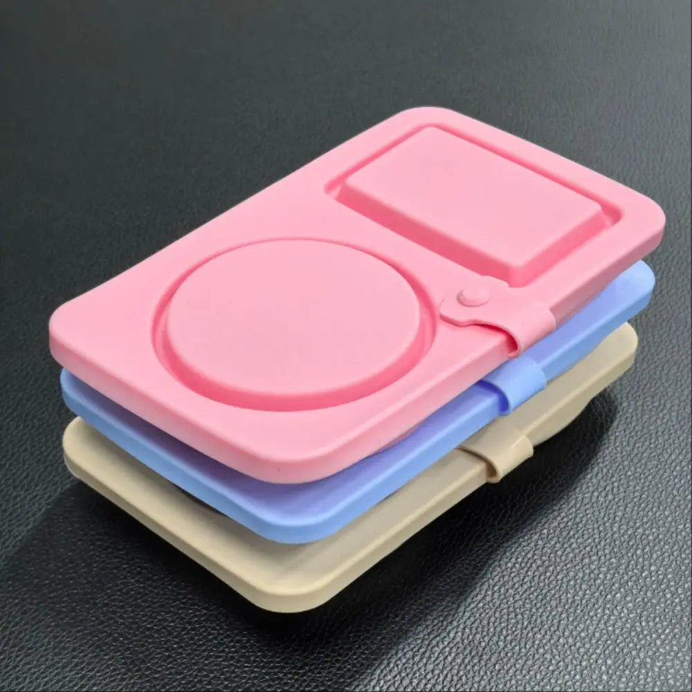 Silicone Snack Containers with Lids Multi-Purpose Food Snack Boxs Reusable Double Compartment Dipping Sauce Cups