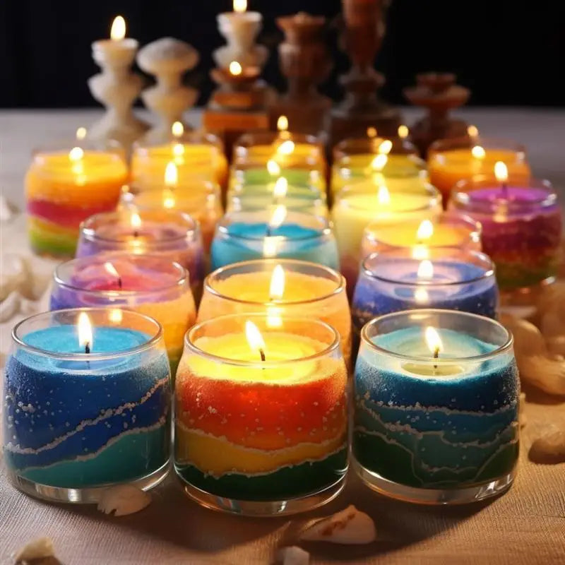 10G/50G Colorful Combustible Sand Wax Handmade Aromatherapy Candle DIY Creative Sand Painting Pillar Wax Handcraft Festival Gift