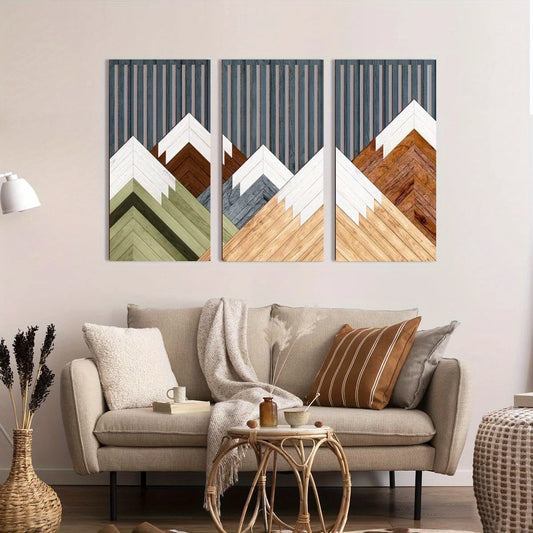 3pcs 40cmX20cmBoho style Hollow Wood Retro Rustic Leaf Pattern Wall Hanging Art Living Room Bedroom Wall Hanging Home Decoration
