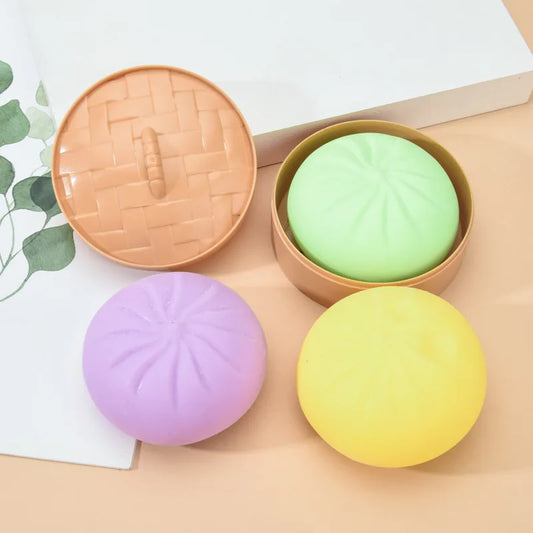 Colorful Giant Squishy Dumplings Stress Relief Fidget Toy Simulation Food Steamed Stuffed Bun Dough Toys Slow-rise Squeeze Toy