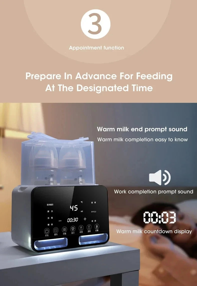 Baby Bottle Warmer for Newborn with Accurate Temperature Control Timer Fast Multifunctional for Baby Milk Food Accessories