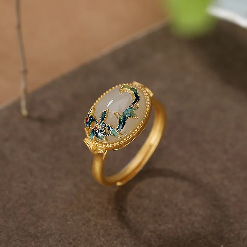 Gold Plated Cloisonne Jewelry Set
