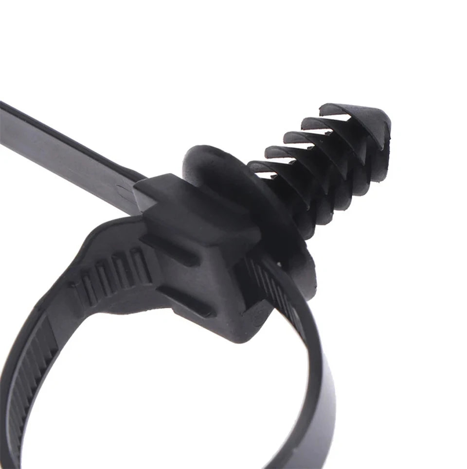 10pcs Wire Harness Fastener Clamp Clips Cable Ties Management Organizers For Car Corrugated Pipe Car-styling