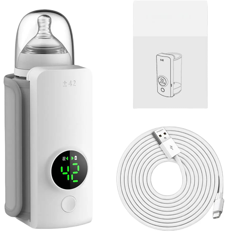 6000mAh USB Portable Rechargeable Milk Warmer for Baby Outdoor Constant Temperature Bottle Insulation Cover and Milk Heating