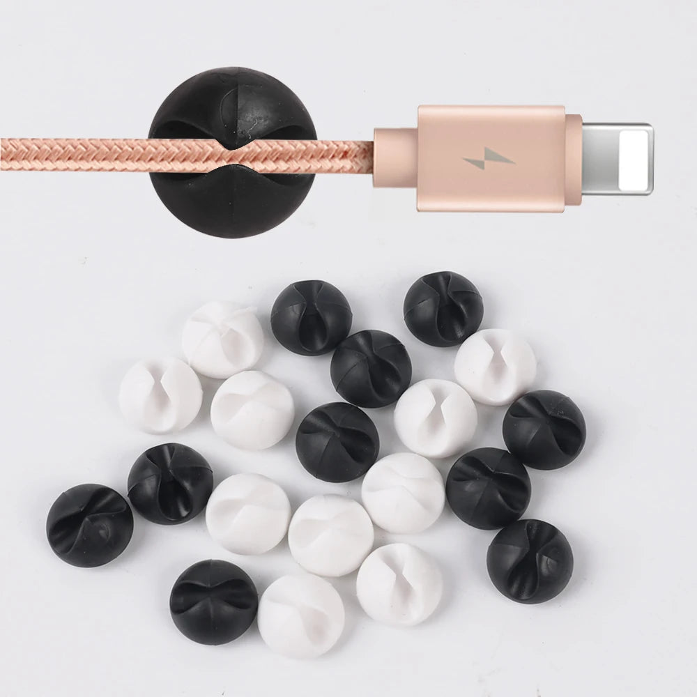 Car Cable Clips Silicone USB Line Desktop Management Compatible Clips for Driving Recorder Wire Organizer Auto Accessories