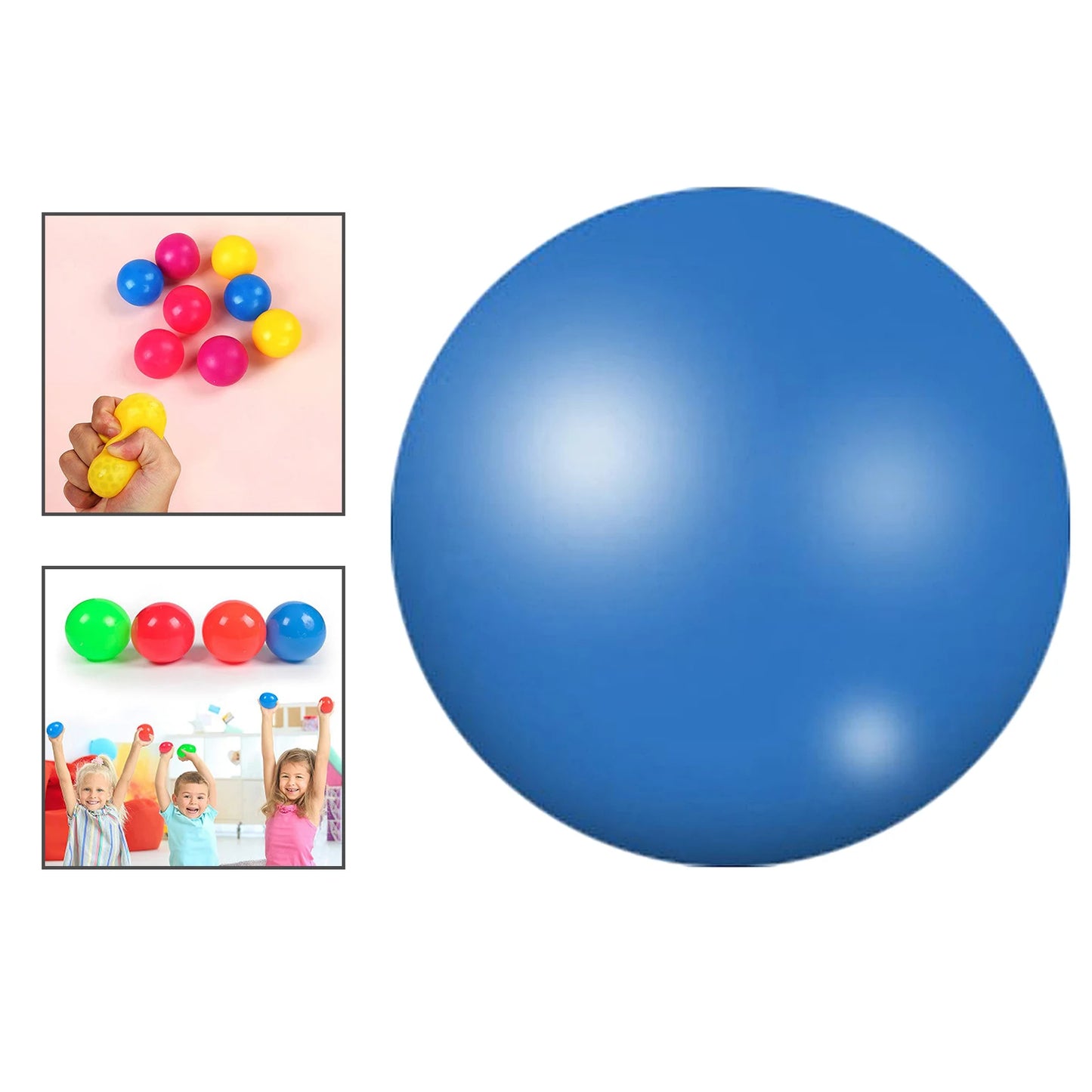 Soft Squeeze Toy Pressure Release Sticky Squash Ball Cute Stick Ball Stick Wall Ball Toys Squishy Toys for Children Fun Play