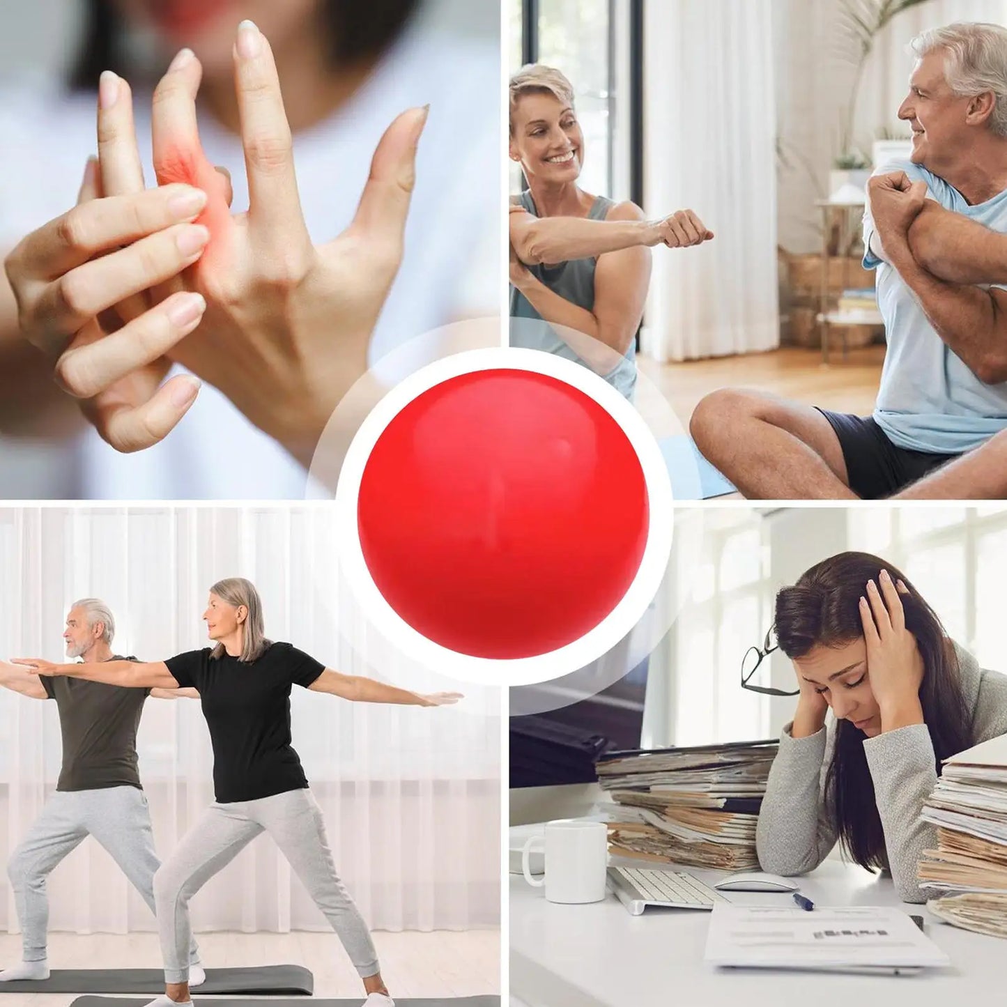 5cm/7cm Hand Exercise Ball Grip Ball Finger Strengthener Exerciser Grippers Toy Strengthening Massage for Training Wrist Forearm