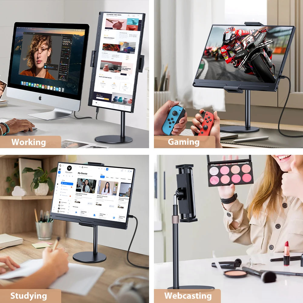 Cdisplay Portable Monitor Stand Adjustable Height Desktop Stand For Phone IPad Tablet Holder  Laptop computer Stand Accessories