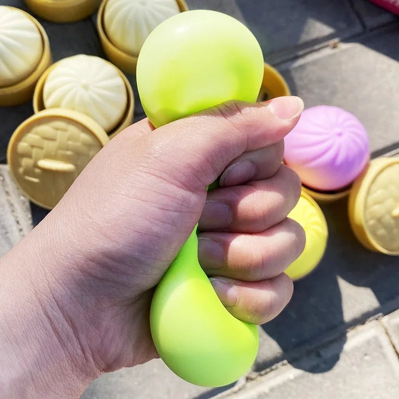 Colorful Giant Squishy Dumplings Stress Relief Fidget Toy Simulation Food Steamed Stuffed Bun Dough Toys Slow-rise Squeeze Toy