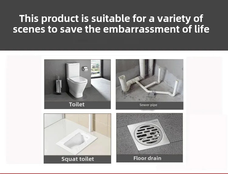 Toilet Unclogger Tool Pipeline  Drain Unblocking Kit One-Stop Plumbing Cleaning Solution Floor Drains  Sewers Efficient Durable