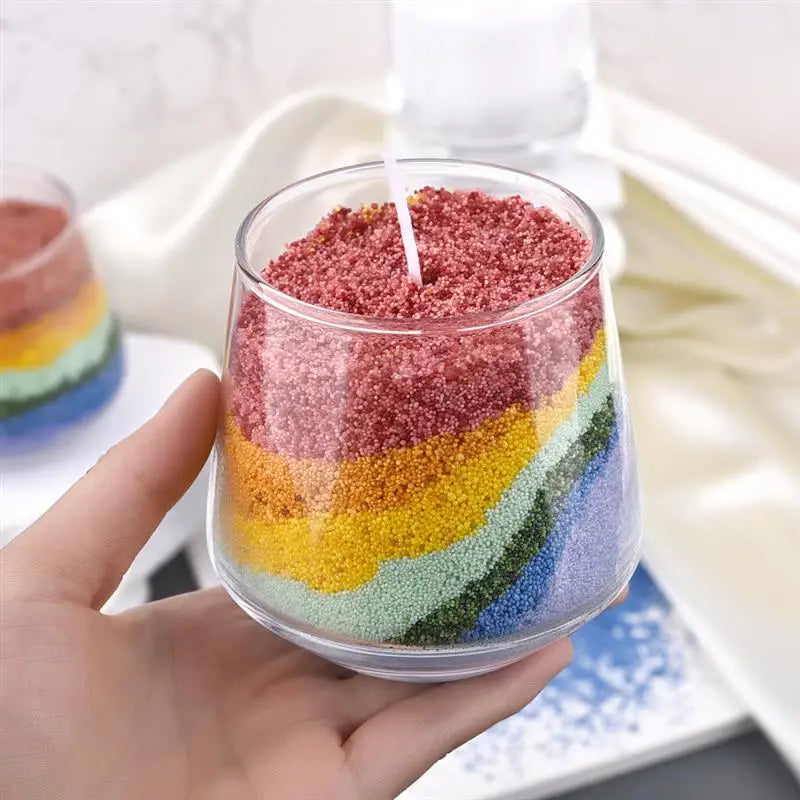 Combustible Sand Handmade Candle Wax DIY Material Kit Pigment Wax Wick Tool Sand Wax Set DIY Making Supplies For Home Decoration