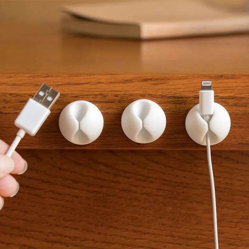 Cable Organizer 6Pcs Cable Clip Desk Tidy Organiser Cable Winder Wire Cord USB Charger Cord Holder Organizer Fixed Clasp