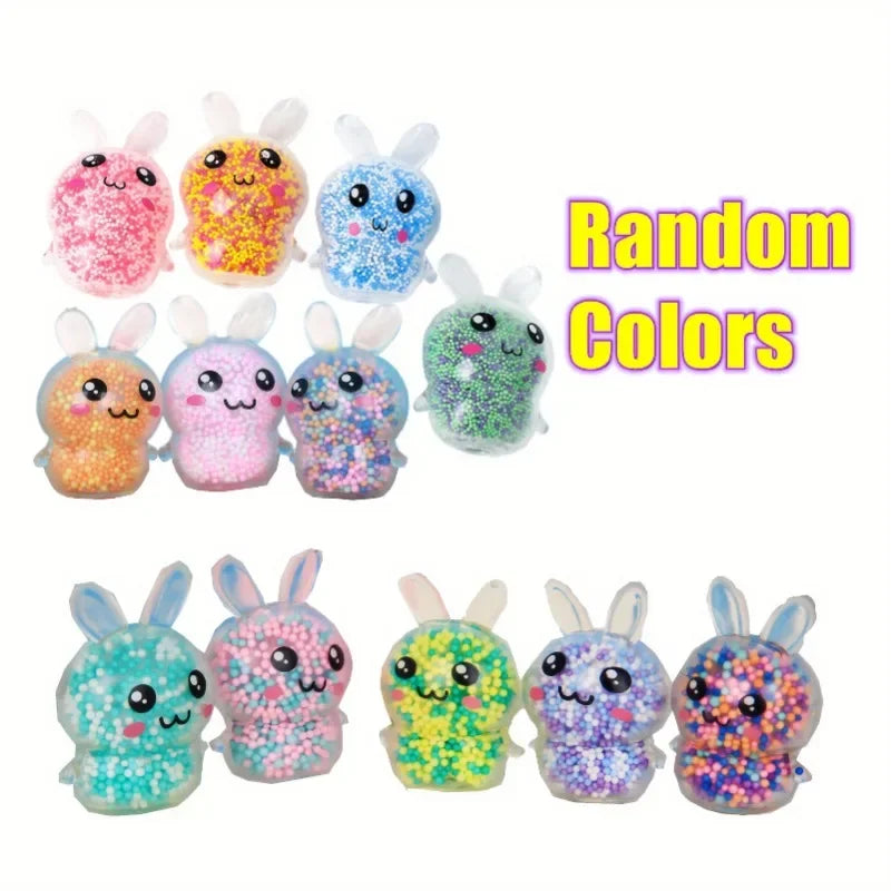 Squishy Bunny  - Random Color Soft Fidget Toy for Kids Girls, Easter Basket Stuffers, Sensory Anxiety Relief Gift