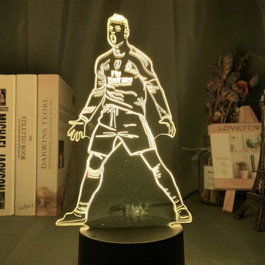 Footballer Cristiano Nathan LED 3D LED Night Light 7/16 Colors Variable