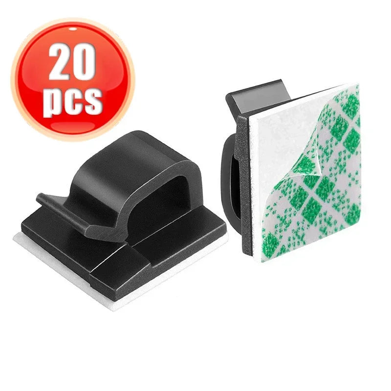 Car Self-Adhesive Cable Clip Automotive Dashboard Cable Clip Automotive Cell Phone Charging Cables Clips Manager USB Fastener