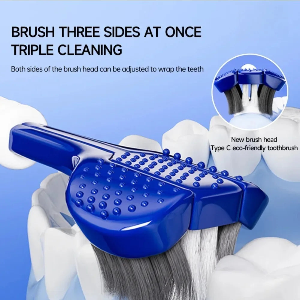 3-Sided Manual Toothbrush