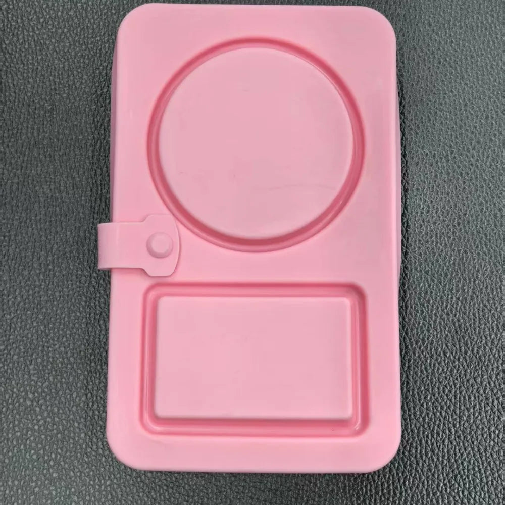 Silicone Snack Containers with Lids Multi-Purpose Food Snack Boxs Reusable Double Compartment Dipping Sauce Cups