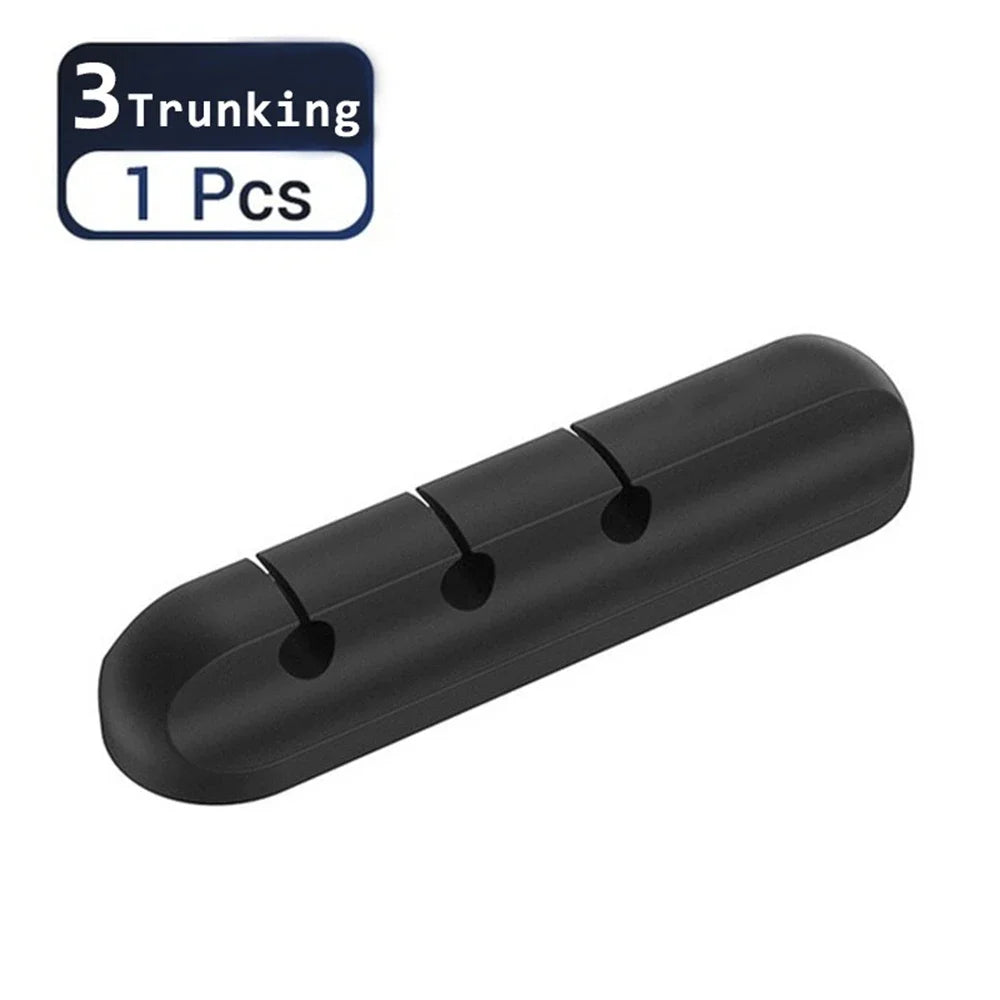 Cable fixing clips 3-Pack Cable management cable organiser clips Silicone self-adhesive Suitable for desktop USB charging cables