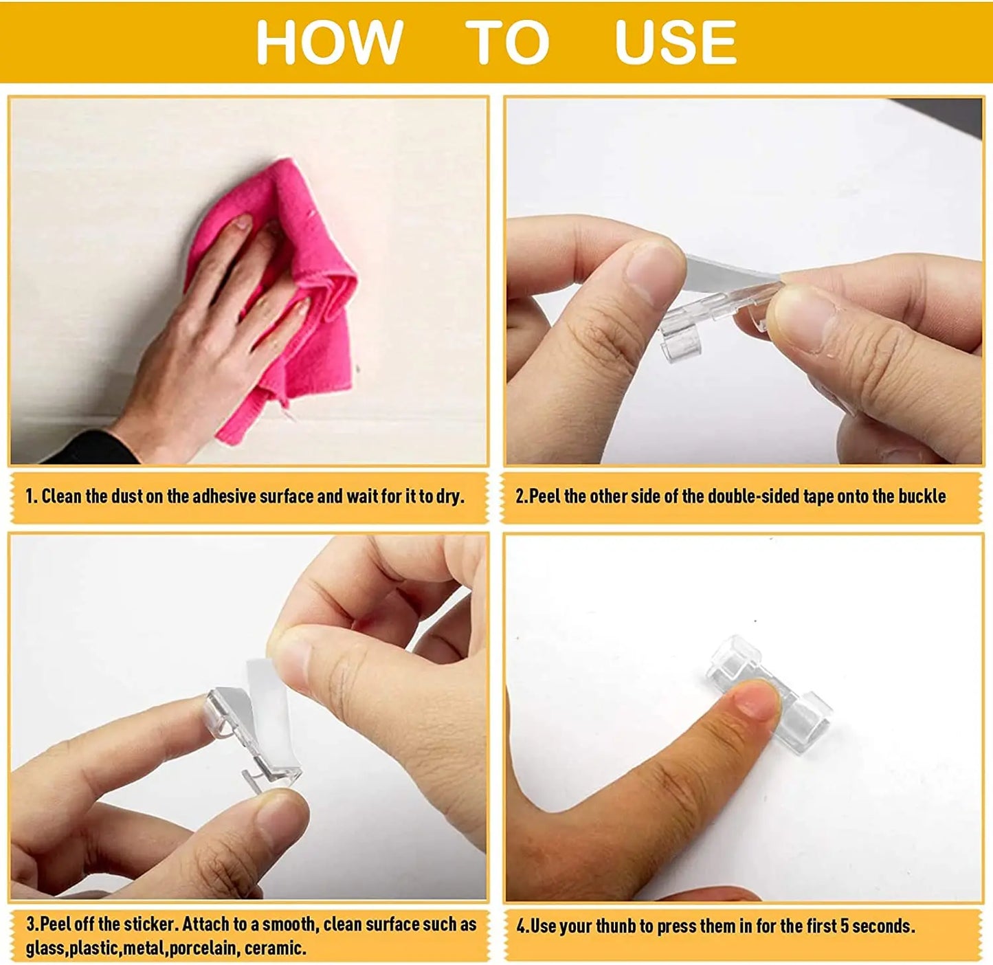 Adhesive Cable Clips Data Cable Manager Wire Management Organizer for Desk Office Car Home Wire Clip Clamp Self-Adhesive Sticker