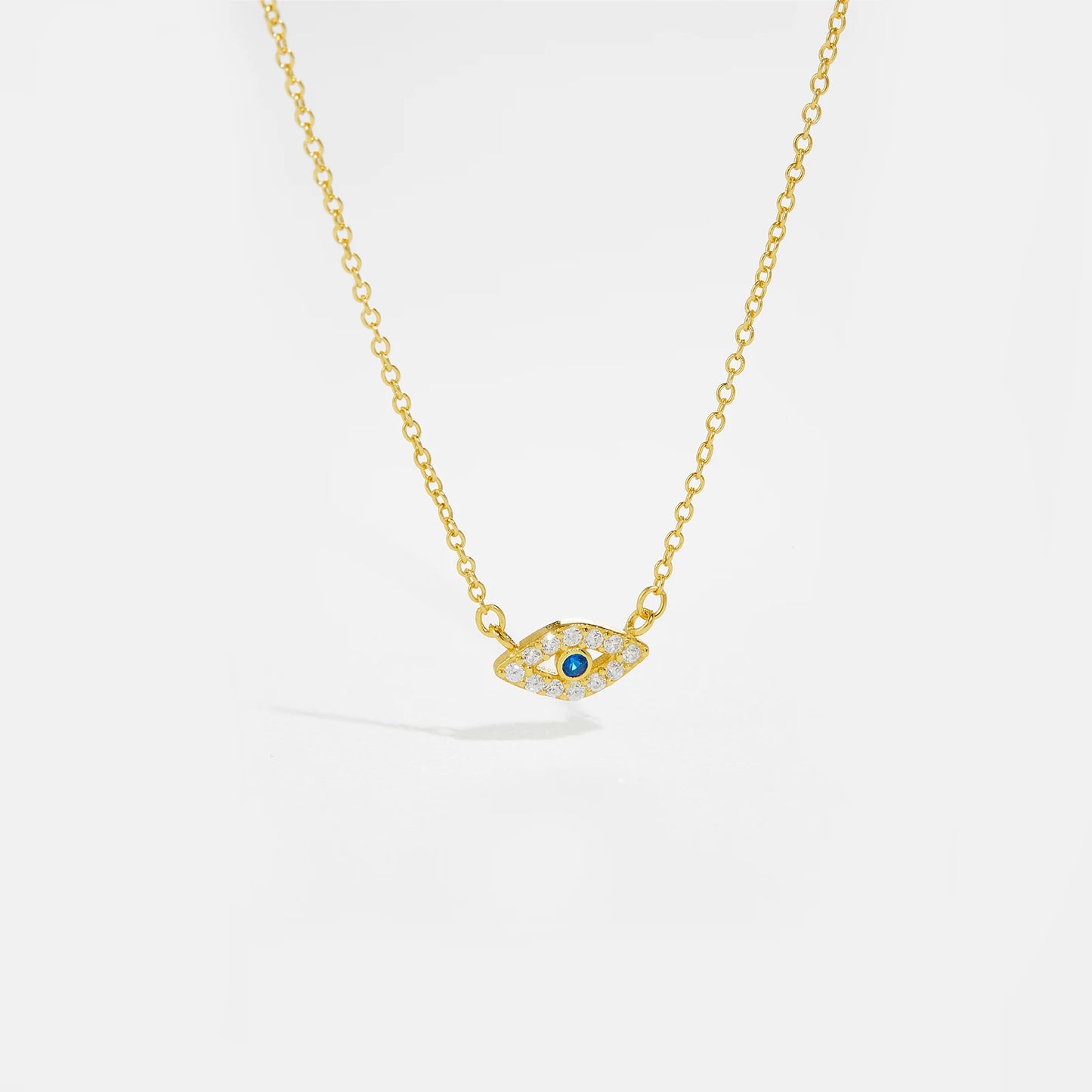 ANDYWEN Winter 925 Sterling Silver Gold Locky Eye Blue