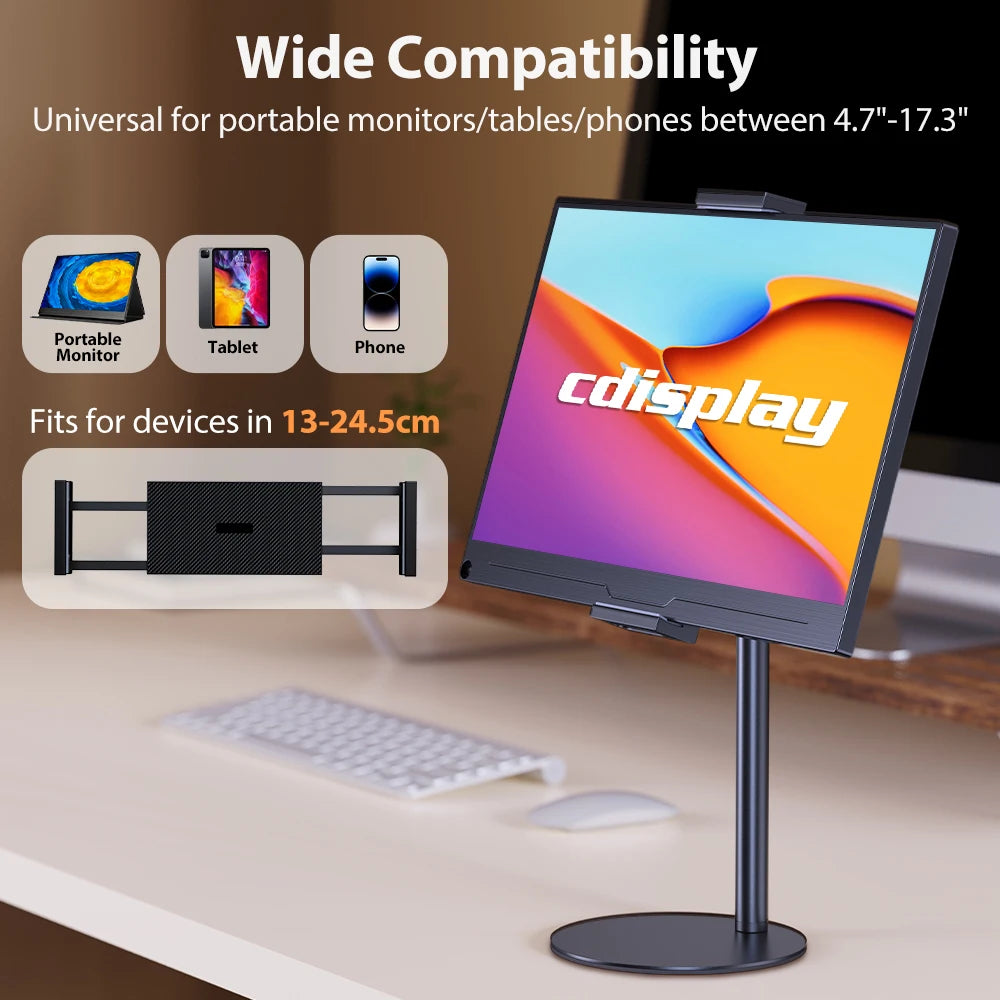 Cdisplay Portable Monitor Stand Adjustable Height Desktop Stand For Phone IPad Tablet Holder  Laptop computer Stand Accessories