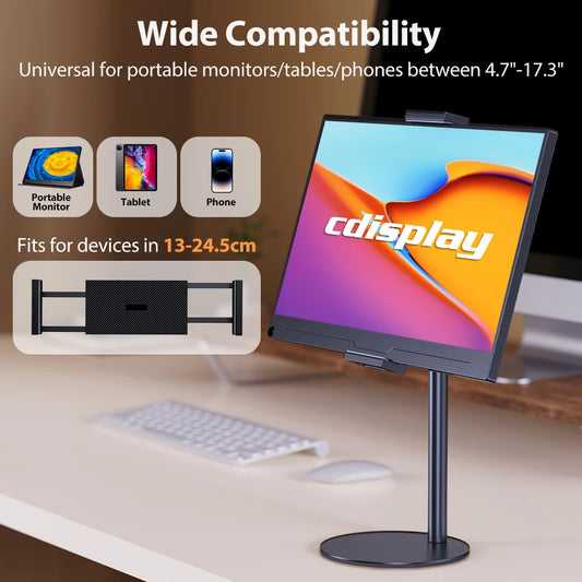Cdisplay Portable Monitor Stand Adjustable Height Desktop Stand For Phone IPad Tablet Holder  Laptop computer Stand Accessories