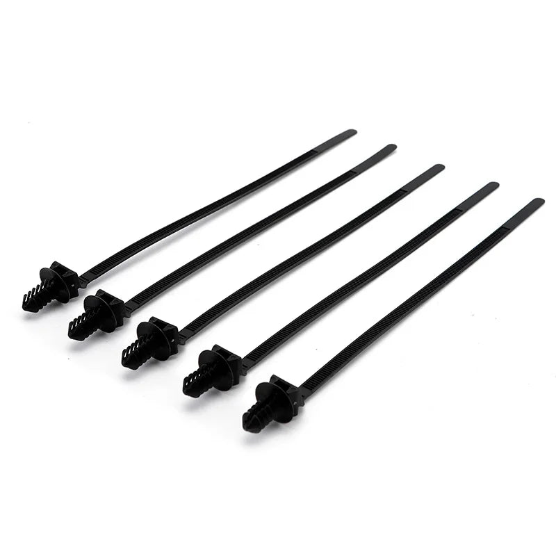 10pcs Wire Harness Fastener Clamp Clips Cable Ties Management Organizers For Car Corrugated Pipe Car-styling