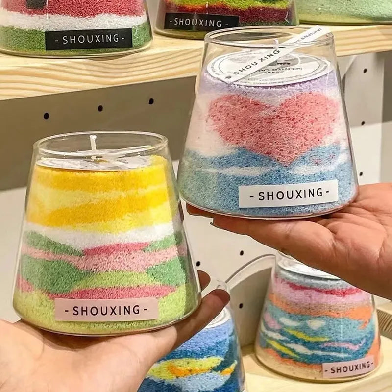 Sand powder candle diy sand painting candle Color Aromatherapy sand wax without cups