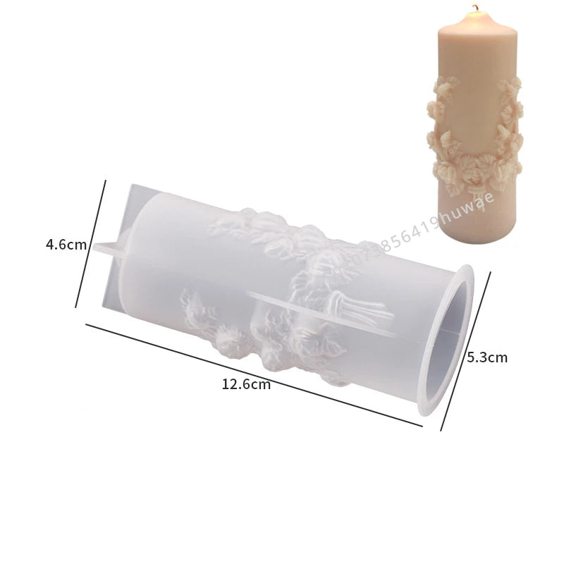 Rose Flower Bouquet Scented Candle Silicone Mold DIY Handmade Handicrafts Candle Making Plaster Soap Mould Home Decoration Tools