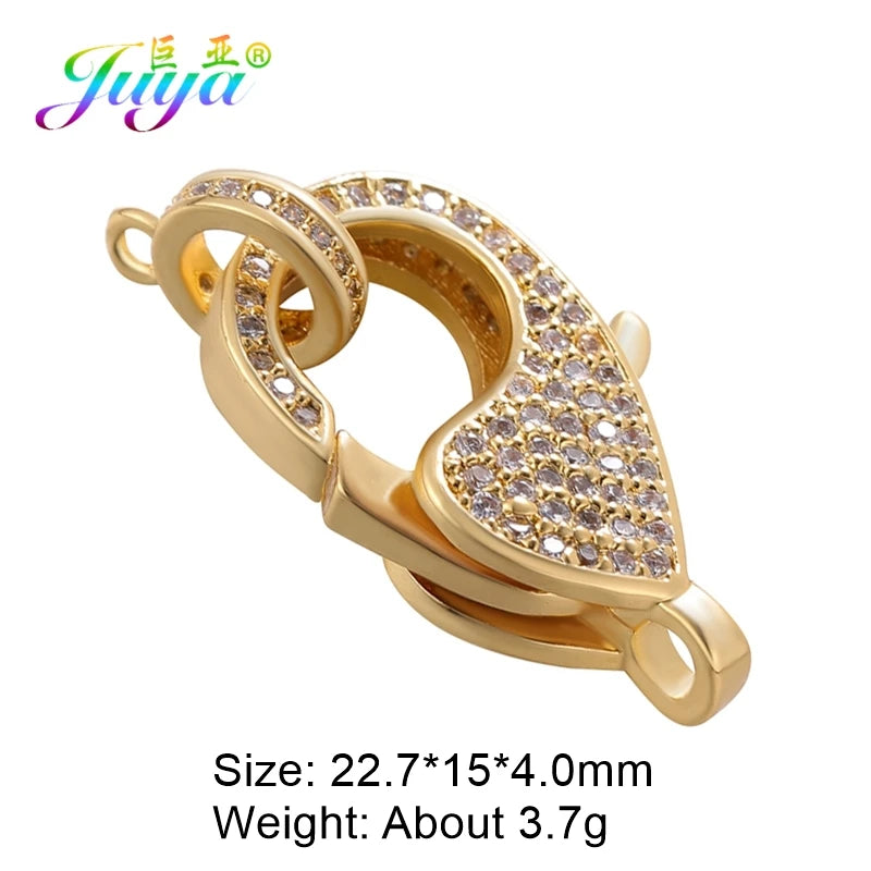 Juya 18K Real Gold Plated Lock Clasps Supplies