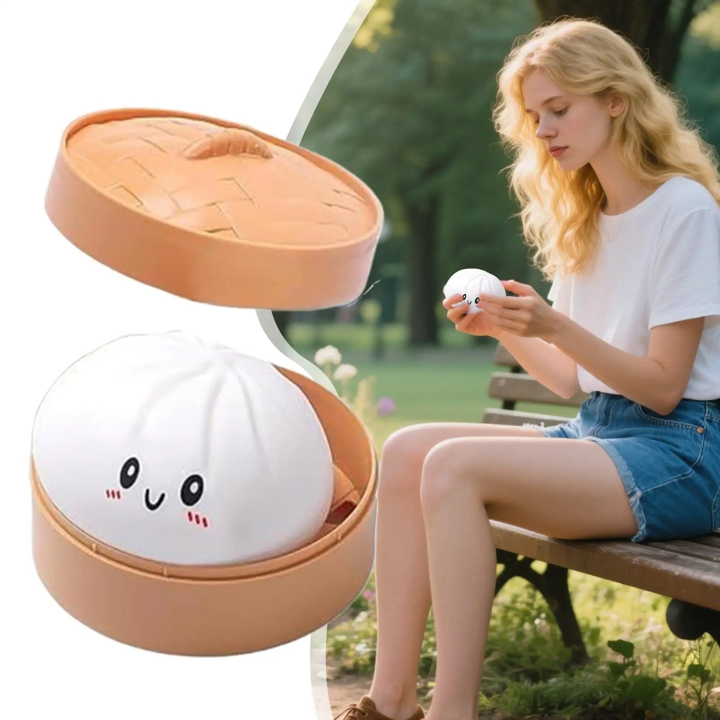 Dumpling Shape Sensory Squeeze Toys Calming Rebound Simulation Food Squishyes For Childrens Students Adults Classroom Home Dorm