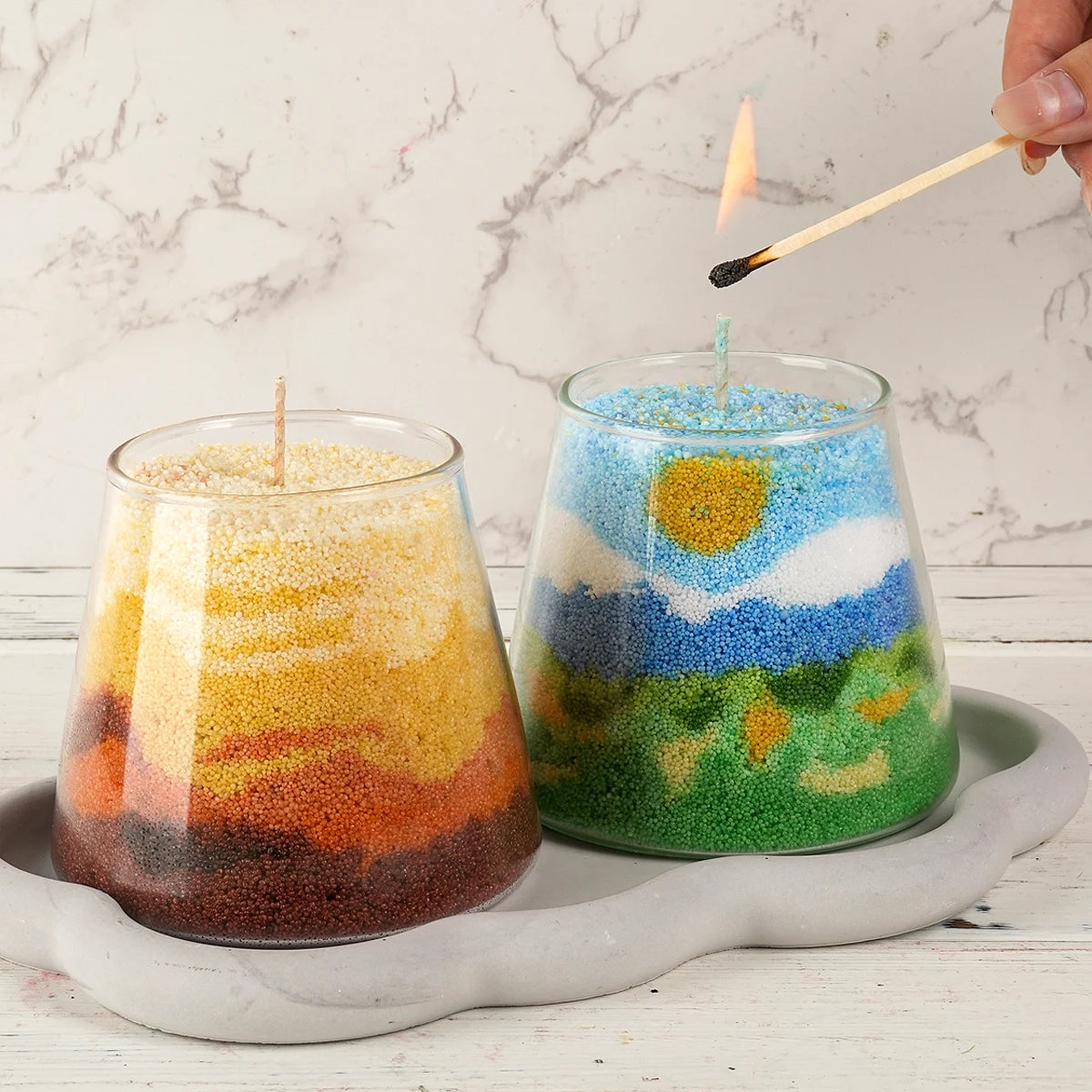 906g White Sand Wax Making Materials DIY Scented Candle Accessories Ice Flower Wax Snowflake Wax Pearl Candles Sand Painting Too