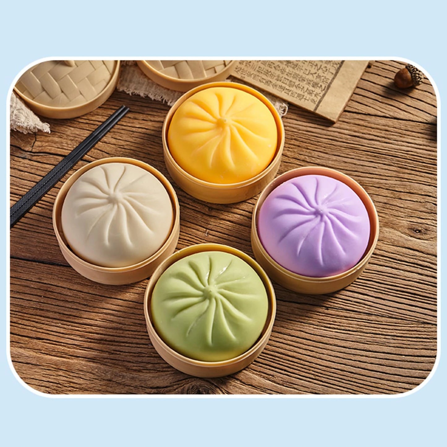 Squishy Bun Steamer Stress Relief Squishy Party Favor Soft Bun Squishy Kids Cute Steamer Stress Reliever Decompression Toy