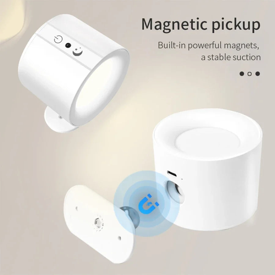 LED Wall Sconces Light Touch Control  Wall Lamp 360 Rotatable