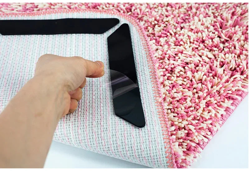 8pcs Home Floor Rug Carpet Mat Grippers Anti Skid Corners Pad For Bathroom Kitchen Living Room Resuable Anti Slip Soft Grippers