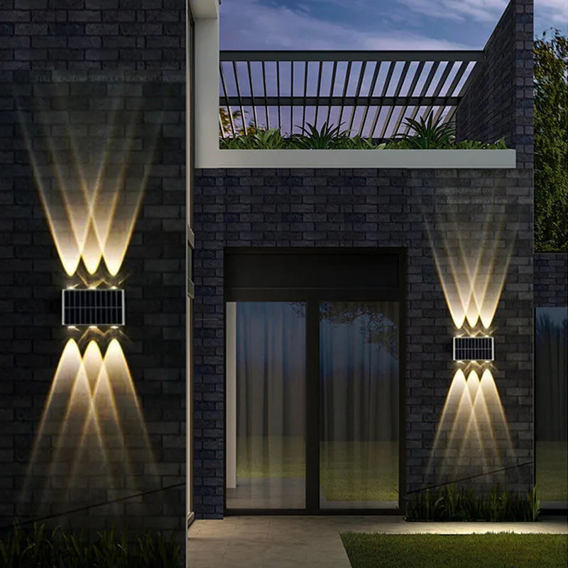 Solar Wall Lamp Yard Street Decor Light Outdoor Waterproof