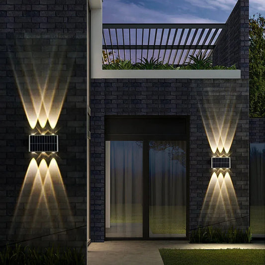 Solar Wall Lamp Yard Street Decor Light Outdoor Waterproof