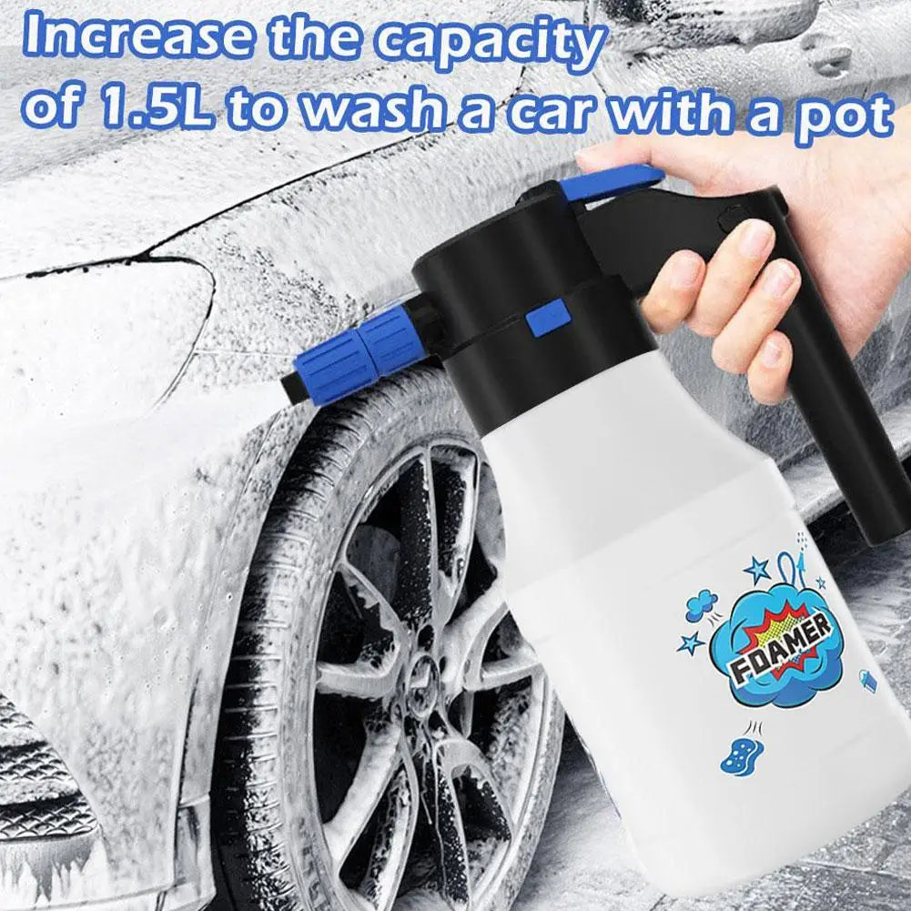 1.5L electric foam spray car washing foam generator foam gun 1h durable car washing foam washing