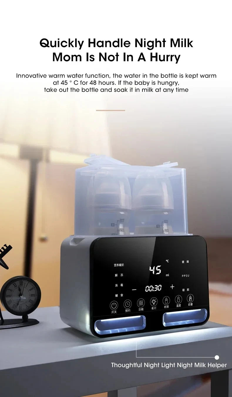 Baby Bottle Warmer for Newborn with Accurate Temperature Control Timer Fast Multifunctional for Baby Milk Food Accessories