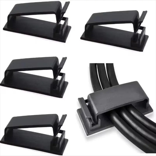 Self Adhesive Cable Clips Cord Management Wire Holder Organizer Clamp Desk Tidy Cable Manager in Car Home Office Clips