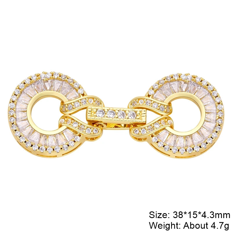 Juya 18K Real Gold Plated Lock Clasps Supplies